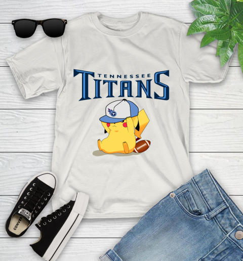 NFL Pikachu Football Tennessee Titans Youth T-Shirt 12