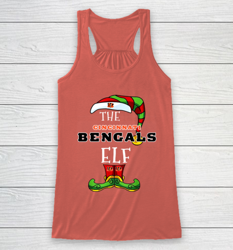 Cincinnati Bengals Christmas ELF Funny NFL Racerback Tank 3