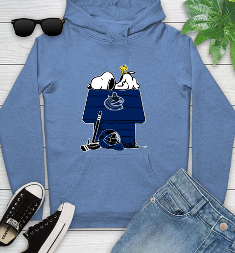Vancouver Canucks NHL Hockey Snoopy Woodstock The Peanuts Movie Youth Hoodie 12
