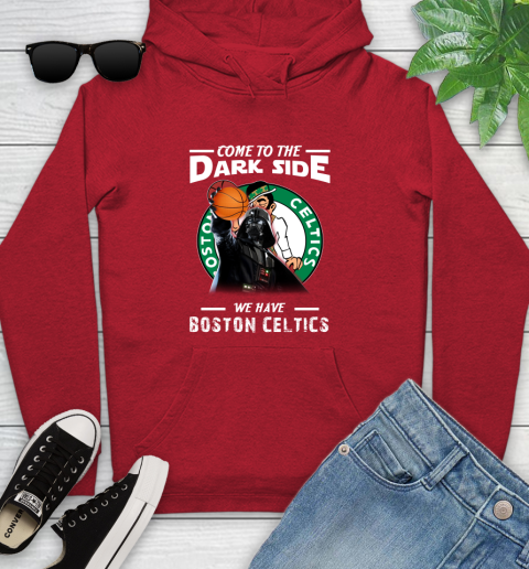 NBA Come To The Dark Side We Have Boston Celtics Star Wars Darth Vader Basketball Youth Hoodie 12