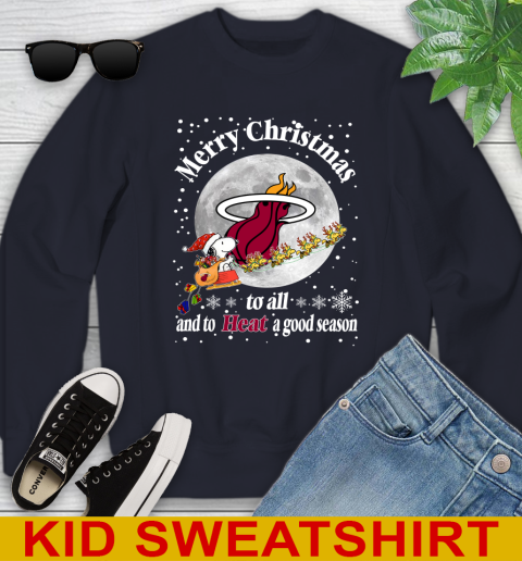 Miami Heat Merry Christmas To All And To Heat A Good Season NBA Basketball Sports Youth Sweatshirt 2