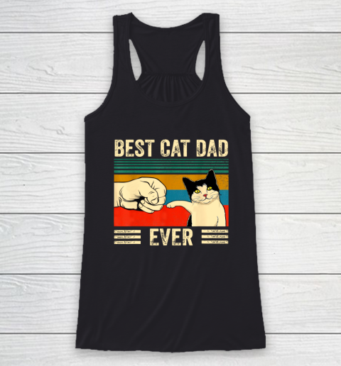 Best Cat Dad Ever Racerback Tank