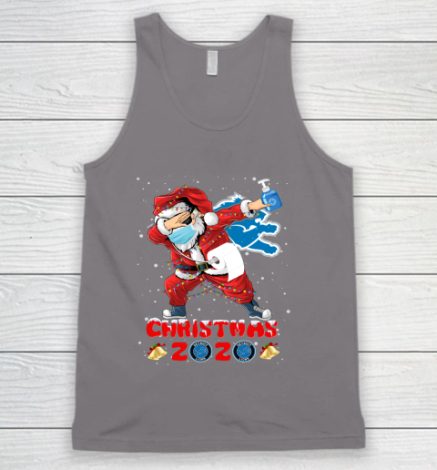 Detroit Lions Funny Santa Claus Dabbing Christmas 2020 NFL Tank Top 6