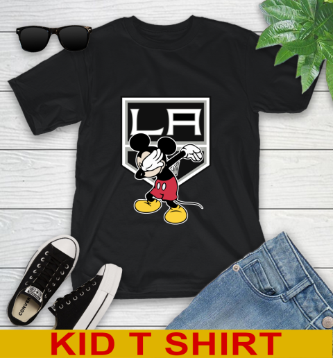 Los Angeles Kings NHL Hockey Dabbing Mickey Disney Sports Youth T-Shirt 2