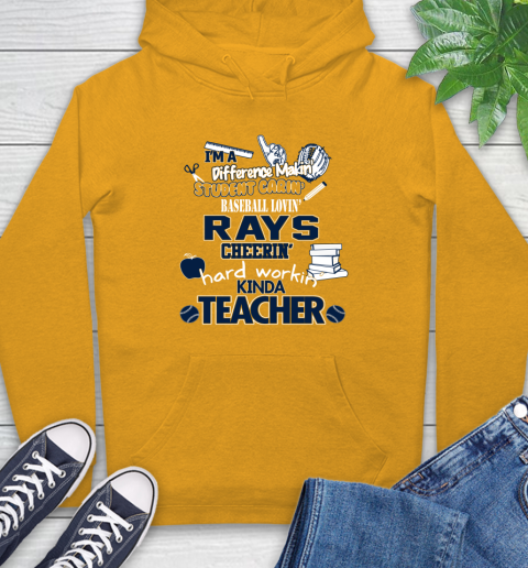 Tampa Bay Rays MLB I'm A Difference Making Student Caring Baseball Loving Kinda Teacher Hoodie 3 Tampa Bay Rays MLB I'm A Difference Making Student Caring Baseball Loving Kinda Teacher Hoodie - Image 3