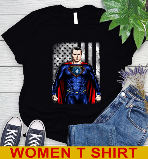 NBA Basketball Minnesota Timberwolves Superman DC Shirt Women's T-Shirt