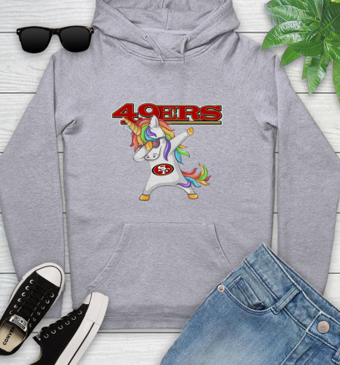 San Francisco 49ers NFL Football Funny Unicorn Dabbing Sports Youth Hoodie 6