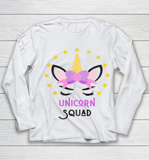 Unicorn Squad Unicorns Mystic Magic Funny Cute Woman Girls Youth Long Sleeve