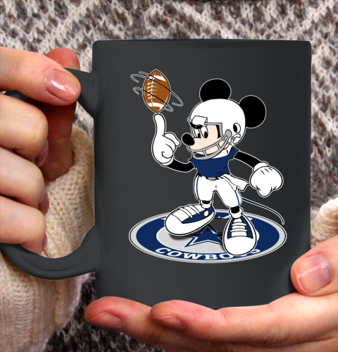 NFL Football Dallas Cowboys Cheerful Mickey Disney Shirt Ceramic Mug 11oz