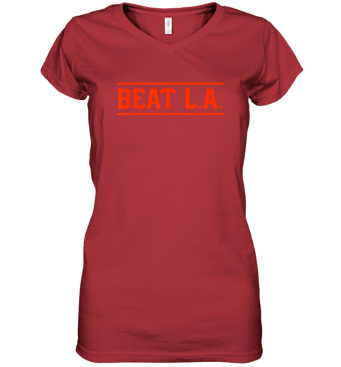 qxsl san francisco baseball vintage sf the city giant women v neck t shirt 39 front red