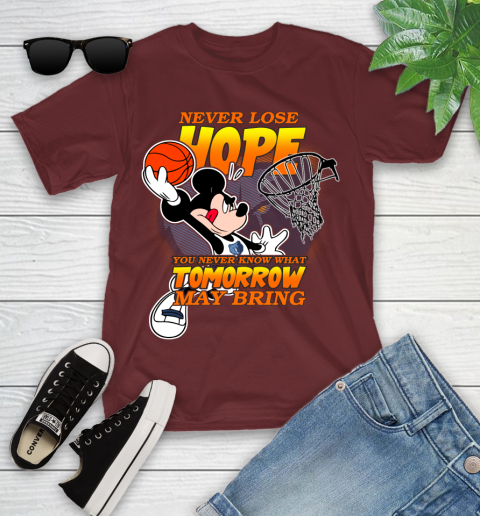 Memphis Grizzlies NBA Basketball Mickey Disney Never Lose Hope Youth T-Shirt 14