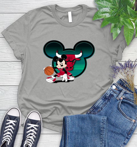 NBA Chicago Bulls Mickey Mouse Disney Basketball Women's T-Shirt 10