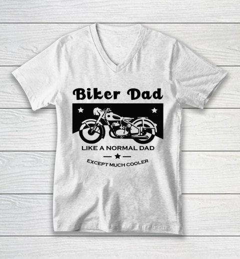 Father's Day Funny Gift Ideas Apparel  Biker Dad V-Neck T-Shirt