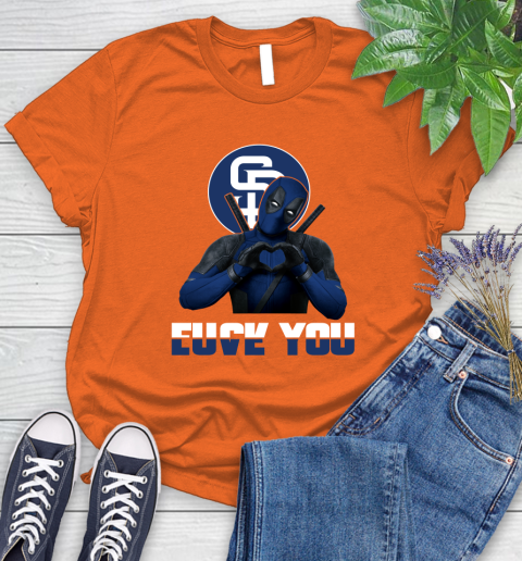 MLB San Diego Padres Deadpool Love You Fuck You Baseball Sports Women's T-Shirt 3