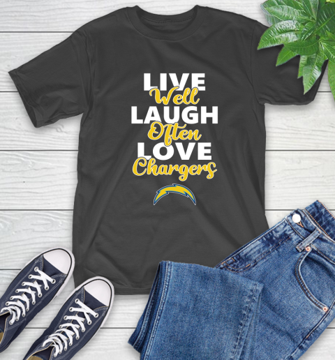 NFL Football Los Angeles Chargers Live Well Laugh Often Love Shirt T-Shirt