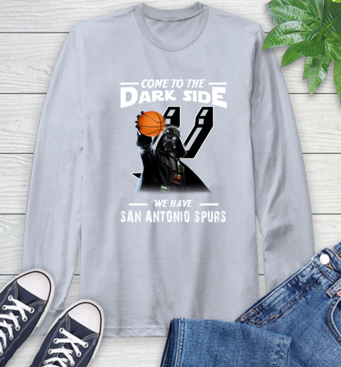 NBA Come To The Dark Side We Have San Antonio Spurs Star Wars Darth Vader Basketball Long Sleeve T-Shirt 6