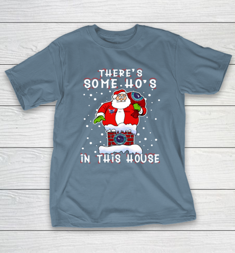 Charlotte Hornets Christmas There Is Some Hos In This House Santa Stuck In The Chimney NBA T-Shirt 6