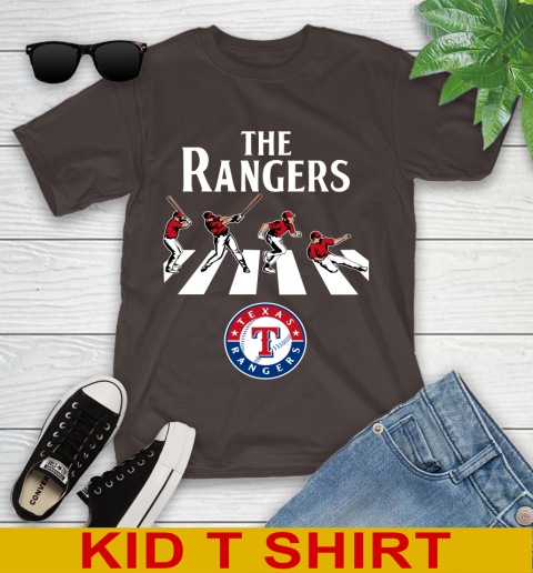 MLB Baseball Texas Rangers The Beatles Rock Band Shirt Youth T-Shirt 6