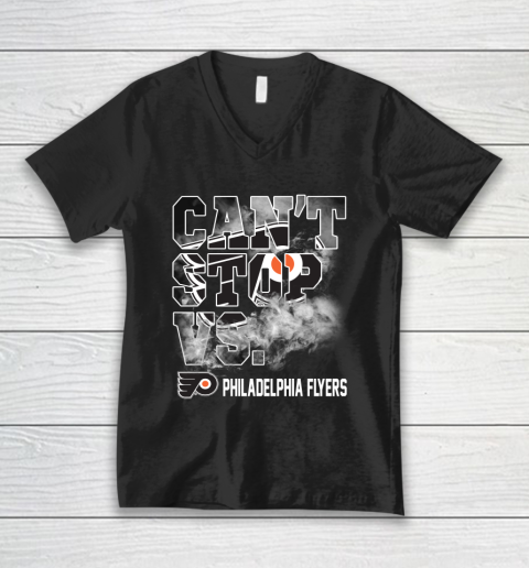 NHL Philadelphia Flyers Hockey Can't Stop Vs V-Neck T-Shirt