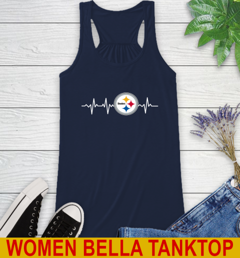 Pittsburgh Steelers NFL Football Heart Beat Shirt Racerback Tank 9