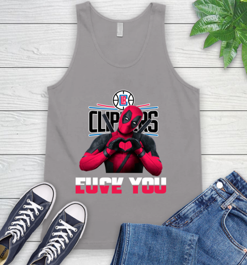 NBA LA Clippers Deadpool Love You Fuck You Basketball Tank Top 3