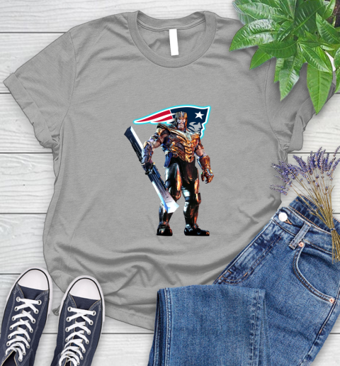 NFL Thanos Gauntlet Avengers Endgame Football New England Patriots Women's T-Shirt 10
