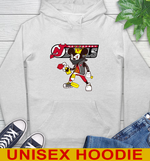 New Jersey Devils NHL Hockey Mickey Peace Sign Sports Hoodie