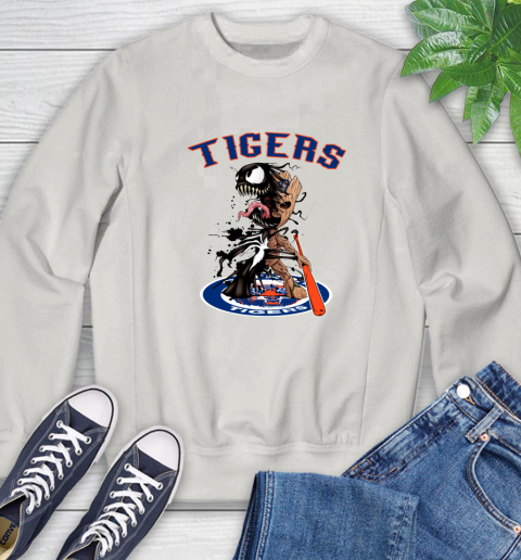 MLB Detroit Tigers Baseball Venom Groot Guardians Of The Galaxy Sweatshirt 12