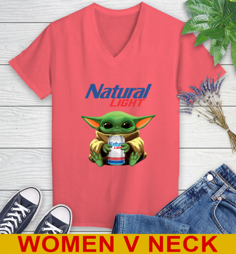 Star Wars Baby Yoda Hugs Natural Light Beer Shirt 83