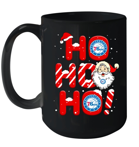 Philadelphia 76ers NBA Basketball Ho Ho Ho Santa Claus Merry Christmas Shirt Ceramic Mug 15oz