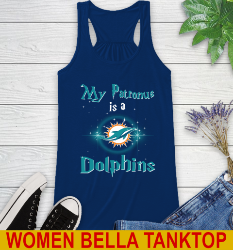 NFL Football Harry Potter My Patronus Is A Miami Dolphins Racerback Tank 7