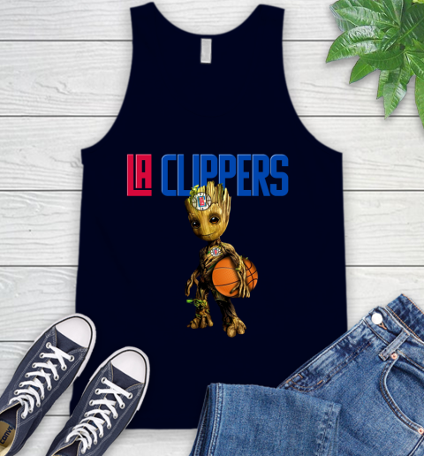 LA Clippers NBA Basketball Groot Marvel Guardians Of The Galaxy Tank Top 3