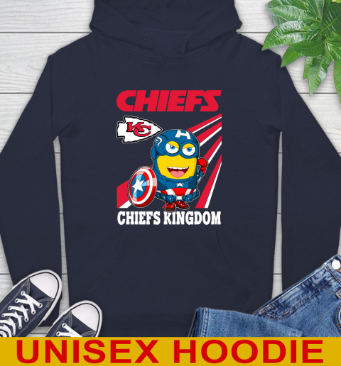 NFL Football Kansas City Chiefs Captain America Marvel Avengers Minion Shirt Hoodie 3