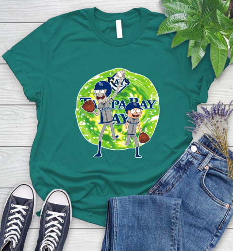 MLB Tampa Bay Rays Rick And Morty Baseball Sports Women's T-Shirt 12
