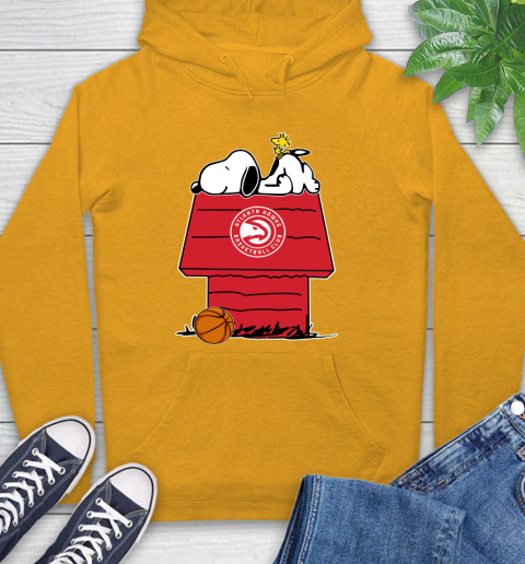 Atlanta Hawks NBA Basketball Snoopy Woodstock The Peanuts Movie Hoodie 3