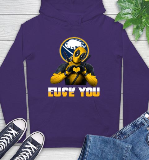 NHL Buffalo Sabres Deadpool Love You Fuck You Hockey Sports Hoodie 5
