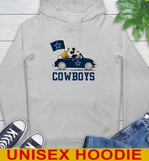 NFL Football Dallas Cowboys Pluto Mickey Driving Disney Shirt Hoodie 6