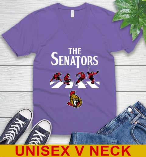NHL Hockey Ottawa Senators The Beatles Rock Band Shirt V-Neck T-Shirt 8