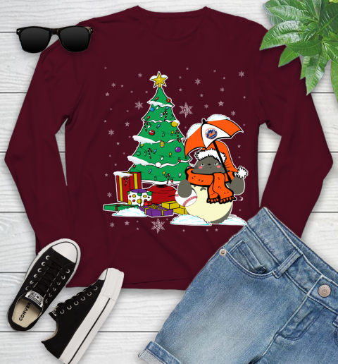 New York Mets MLB Baseball Cute Tonari No Totoro Christmas Sports Youth Long Sleeve 6
