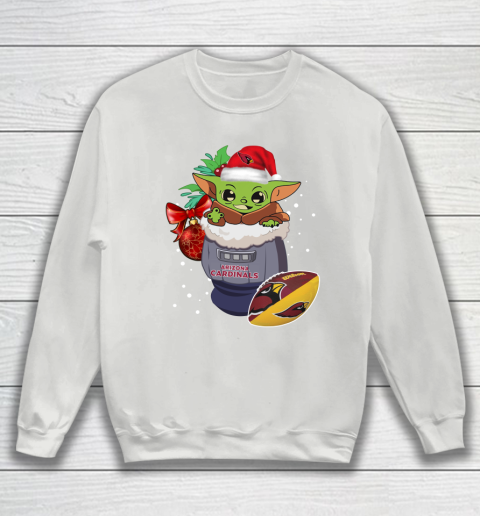Arizona Cardinals Christmas Baby Yoda Star Wars Funny Happy NFL Sweatshirt 5