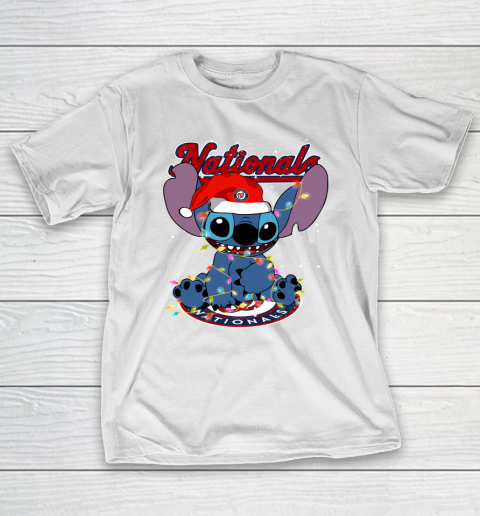 Washington Nationals MLB Noel Stitch Baseball Christmas T-Shirt