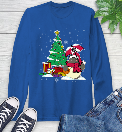 Toronto Raptors NBA Basketball Cute Tonari No Totoro Christmas Sports Long Sleeve T-Shirt 10