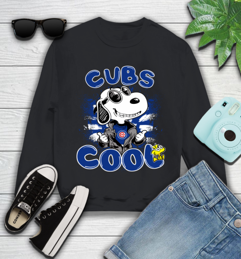MLB Baseball Chicago Cubs Cool Snoopy Shirt Youth Sweatshirt