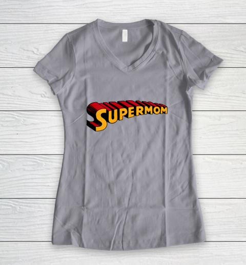 Super mom Superhero Mom for Super Mom Women's V-Neck T-Shirt 4