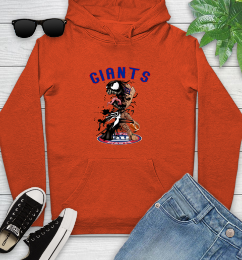 NFL New York Giants Football Venom Groot Guardians Of The Galaxy Youth Hoodie 5