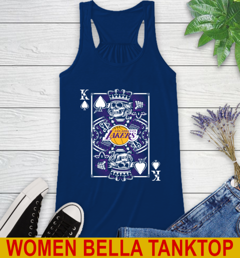 Los Angeles Lakers NBA Basketball The King Of Spades Death Cards Shirt Racerback Tank 7
