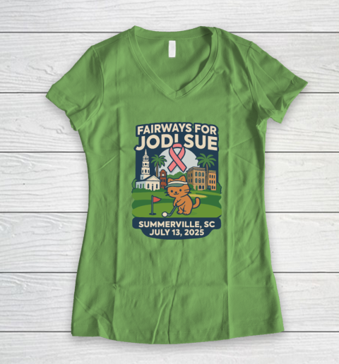 Fairways For Jodi Sue Summerville SC July 13 2025 Women's V-Neck T-Shirt 4