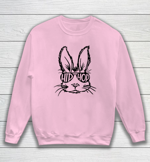 Hip Hop Bunny Face With Sunglasses Easter Day Sweatshirt 5