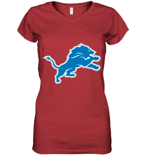 Detroit Lions NFL Pro Line by Fanatics Branded Blue Vintage Victory Women's V-Neck T-Shirt