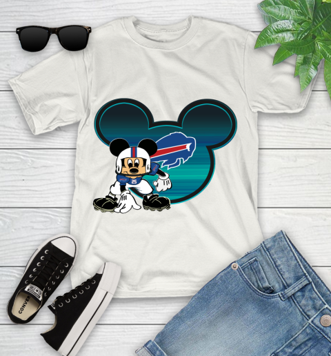 NFL Buffalo Bills Mickey Mouse Disney Football T Shirt Youth T-Shirt